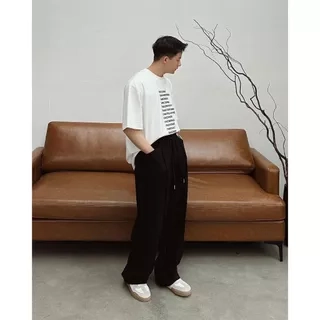 Quần Jogger Thể Thao Nam MANDO Ống Rộng Unisex Chất Nỉ Chéo Phong Cách Thời Trang Hàn Quốc - JOG010