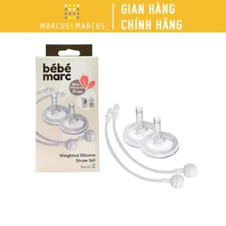 Ống Hút Silicone Có Bi Trọng Lực bébémarc - Giúp Bé Uống Dễ Dàng Ở Mọi Góc Độ (Set 2 cái)