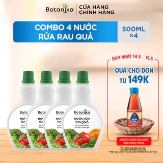 Combo 4 Nước rửa rau Botanika 500ML