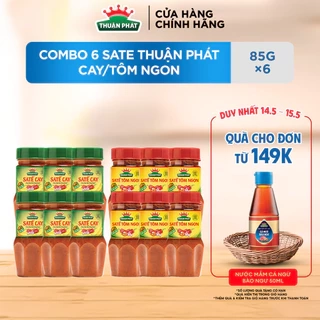 Combo 6 Sate Thuận Phát Cay/Tôm ngon 85g