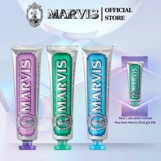 Combo 3 Kem Đánh Răng Marvis Aquatic, Classic Strong Mint, Jasmin Mint Cho Hơi Thở Thơm Mát - MARVIS