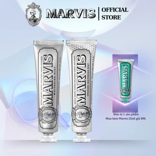 Kem Đánh Răng MARVIS Whitening Mint 85ml Giúp Làm Trắng, Thơm Miệng Và Đánh Bay Mảng Bám - Marvis