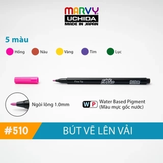 Bút Vẽ Vải Không Bay Màu Đầu Cọ Lớn MARVY 722S