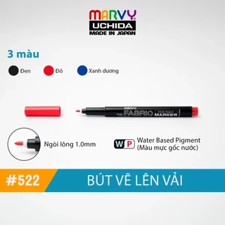 Bút Vẽ Vải Không Bay Màu Marvy Uchida 520 ngòi trung