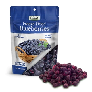 DJ&A Blueberries Việt quất sấy giòn ăn liền 25g date mới nhất T10/2025 hàng Úc nhập khẩu