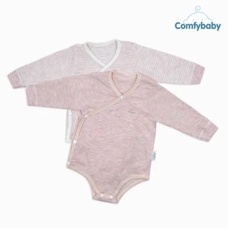 Set bodysuit dài tay 2 món 100% Cotton cho bé ComfyBaby size từ 0-12 tháng hàng chính hãng
