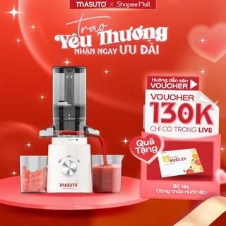 Máy Ép Chậm Masuto Ép Trái Cây Nguyên Quả Kiệt Bã Dung Tích 0,6L Làm Nước Ép, bảo hành 12 tháng
