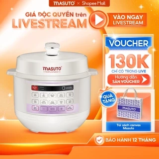 Nồi Áp Suất Điện Masuto 5L Phiên Bản Nâng Cấp Kho Hầm Nhừ Nấu Cơm Nấu Lẩu Đa Năng Có Nấu Mở Nắp