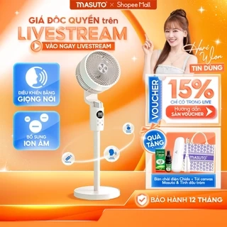 Quạt Điện Cây Masuto AI Điều Khiển Bằng Giọng Nói Quạt Mát Ion Âm Bổ Sung Oxy Điều Hòa Không Khí Remote Từ Xa BH 12tháng