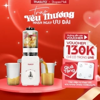 Máy Ép Chậm Thế Hệ Mới 120W Masuto Msjuice Ép Nguyên Quả Kiệt Bã Ép Cần Tây, Cà Rốt Detox, Làm Kem Trái Cây