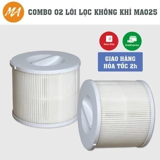 Combo 02 lõi lọc không khí Hepa MA025, màng lọc thay thế MAXAIR chính hãng, lọc bụi mịn, lọc sạch lông chó mèo