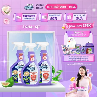 Combo 3 Chai Nước Lau Bề Mặt Đa Năng MaxKleen (520ml/chai)