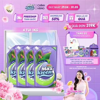Combo 4 Túi Nước Lau Sàn Ban Mai Thanh Mát MaxKleen (1Kg/túi)