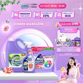 Combo Chai Lau Sàn MaxKleen Ngọt ngào 3.6kg + Túi Lau Sàn Ban mai 3.6kg