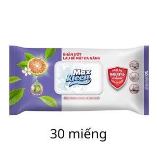 Khăn Ướt Lau Bề Mặt Đa Năng MaxKleen (30 miếng)