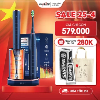 Bàn Chải Điện DIỆT KHUẨN BẰNG TIA UV CAO CẤP Maxcare Hera Whitening Sấy Khô & Nhắc Chuyển Vùng Đánh Răng