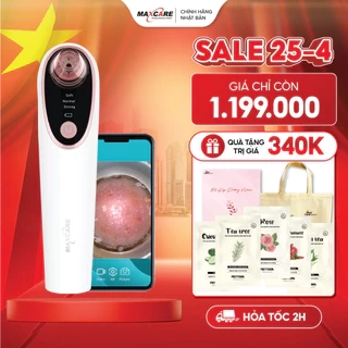 Máy hút mụn đầu đen tích hợp CAMERA SOI DA TÌM MỤN ẩn Zoom X20 Maxcare Max666PRO cao cấp Kết nối App