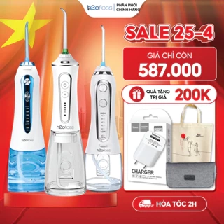Máy Tăm Nước H2OFloss HF6P HF9P [Mẫu Mới] Cải tiến công nghệ tia nước sạch X4 Lần - Đổi mới 12 tháng, Kèm túi đựng máy