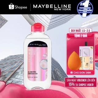 Nước Tẩy Trang Micellar Dưỡng Da Không Cồn 4 Trong 1 Maybelline New York Micellar Water 4-in-1 400ml