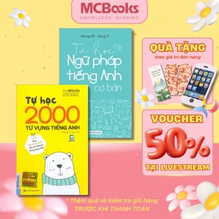 Combo Sách - Tự Học Ngữ Pháp tiếng Anh cơ bản + 2000 Từ Vựng - MCBooks - Khổ nhỏ cầm tay