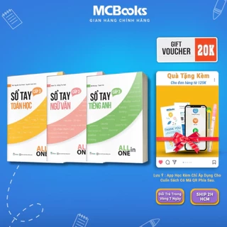Sách - Combo Sổ tay kiến thức môn Toán Lý Hóa cấp 3 - All in one Mcbooks