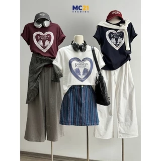 Áo phông Hart Bros trái tim dáng vừa chất cotton co giãn nhẹ MC21.studios a4303