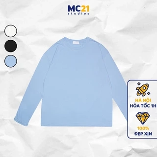 Áo thun dài tay xuyên thấu MC21.STUDIOS tee form rộng bigsize pull phong cách Ulzzang Streetwear Hàn Quốc A3215