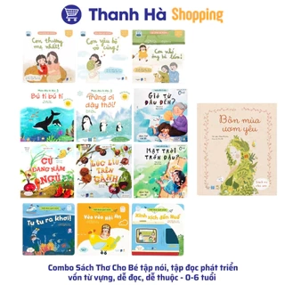Combo Sách Thơ Cho Bé tập nói, tập đọc phát triển vốn từ vựng, dễ đọc, dễ thuộc - 0-6 tuổi