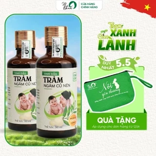 Combo 2 chai tinh dầu tràm ngâm củ nén Mệ Đoan 50ml