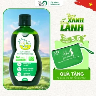 Nước tắm ngừa rôm mụn ngứa thảo mộc trẻ em không cay mắt 200ml Mệ Đoan