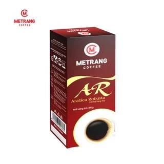Cà phê Arabica Robusta (AR), cà phê pha phin nguyên chất - MêTrang Hộp 250g rang xay hút chân không