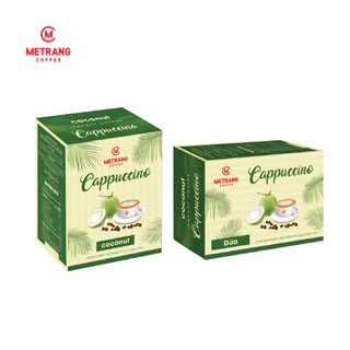 Cà phê hòa tan Capuccino Dừa Mê Trang - Hộp 12 gói