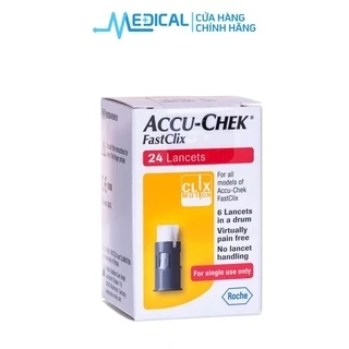 Kim lấy máu cá nhân Accu-Chek Fastclix "Hộp 24 kim" dùng cho máy đường huyết Guide và Performa - MEDICAL