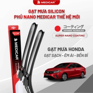 Cặp gạt mưa ô tô xe HONDA - Gạt mưa ô tô Silicon phủ nano chống nước Medicar