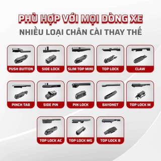 Cặp móc chuyển đổi (2 cái) dùng cho gạt mưa các dòng xe khác móc U