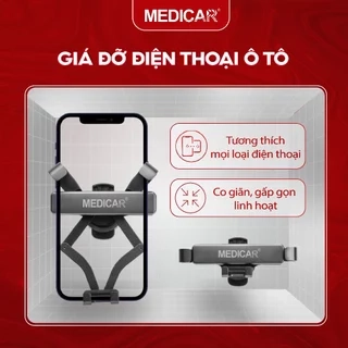 Giá đỡ điện thoại chống rung ô tô MEDICAR V1 hợp kim nhôm cao cấp, phù hợp mọi dòng điện thoại, thao tác 1 tay tiện lợi