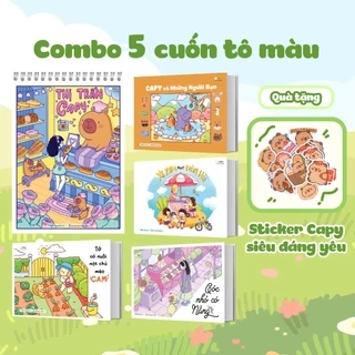 Sách Combo 5 Cuốn Sách Tô Màu Chữa Lành