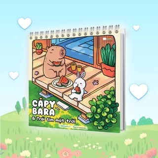 Sách Tô màu Capybara & Trái tim mặt trời