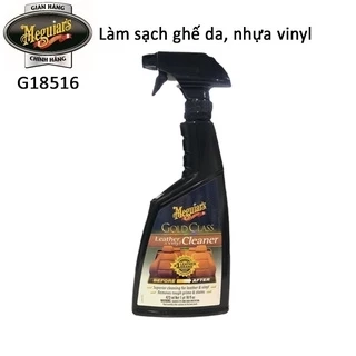 Meguiar's Sản phẩm làm sạch da và nhựa vinyl Gold Class Leather & Vinyl Cleaner - G18516, 473ml