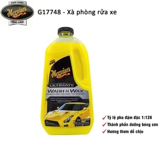 Meguiar's Xà phòng rửa xe có chất tạo bóng dòng cao cấp Ultimate - Wash & Wax, G17748, 1,4L