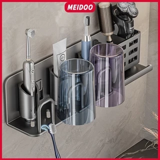 Meidoo Giá Đỡ Bàn Chải Đánh Răng Điện Bằng Nhôm Không Đục Lỗ Đa Năng Tiện Dụng