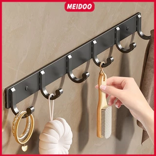 MEIDOO Móc nhôm kim loại, móc treo tường, không khoan phù hợp cho phòng tắm và sau cửa, không rỉ sét