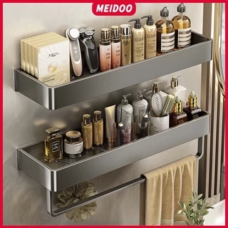 MEIDOOBồn tắm Rack lưu trữ không lỗ Rack Kim loại nhôm Rack Dễ dàng cài đặt và sử dụng trongphòngtắm