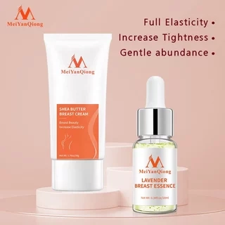 MeiYanQiong Set mỹ phẩm chăm sóc ngực kem dưỡng bơ hạt mỡ 50g và tinh chất hoa oải hương mát xa 10ml