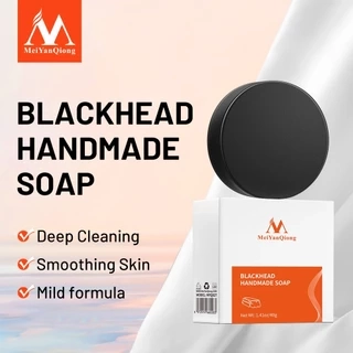 MeiYanQiong Xà bông rửa mặt  than tre đen loại bỏ mụn đầu đen kiềm dầu se khít lỗ chân lông lớn hiệu quả
