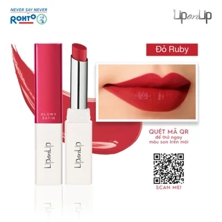 Son trang điểm dưỡng môi Lip On Lip Glowy Satin 2.2g - Ruby Star (Đỏ Ruby) (date 13.04.2026)