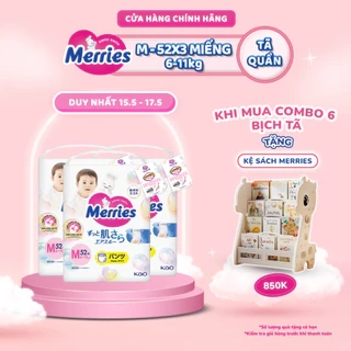 Combo 3 Tã/bỉm quần Merries Đủ Size M52/L44/XL38/XXL26/XXL24 (bao bì mới)