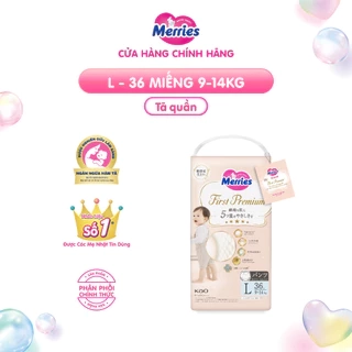 Tã quần Merries First Premium đủ size M46/L36/XL32