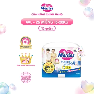 Tã/bỉm quần Merries size XXL - 26 miếng (dành cho bé từ 15 - 28kg)