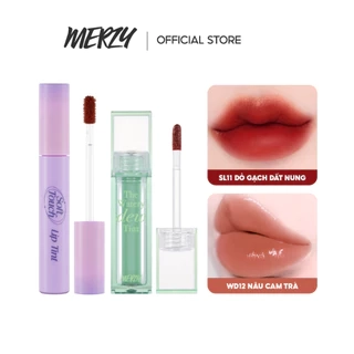 Combo 2 Son Kem Siêu Lì Merzy Soft Touch Lip Tint 3g (Ver 2) + Son Kem Lì Academia Mellow Tint 4g